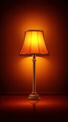 Elegant Table Lamp Casting Warm Ambient Light  
