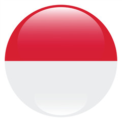 Monaco flag circle icon vector illustration