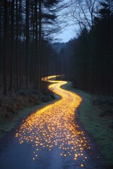 Obraz premium Organic textures mimicking glowing patterns of bioluminescent forests, vibrant illumination