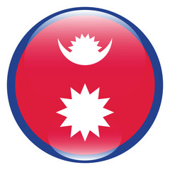 Nepal flag circle icon vector illustration