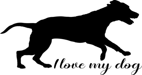 og silhouette, dog, dog breeds, logo, vector, silhouette, i love my dog, animal, illustration, icon, sign, design, black, symbol, pet, love
