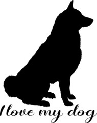 og silhouette, dog, dog breeds, logo, vector, silhouette, i love my dog, animal, illustration, icon, sign, design, black, symbol, pet, love
