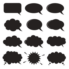 Empty Speech Bubbles for Design Use
