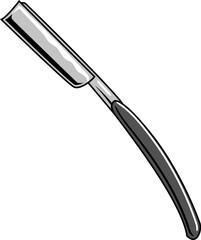 razor blade element vector cartoon illustration