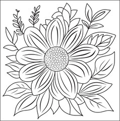 Hand drawing illustration coloring page