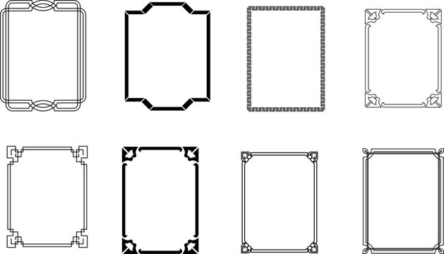 Decorative Frames Set Vercor Calligraphic Frames 