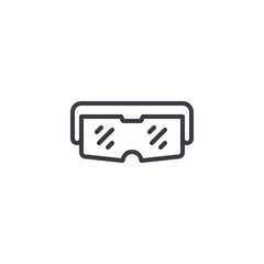 Safety Glasses line icon