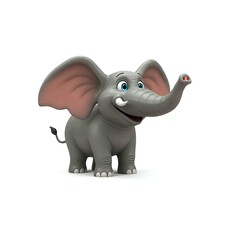 Naklejka premium Happy Cartoon Elephant