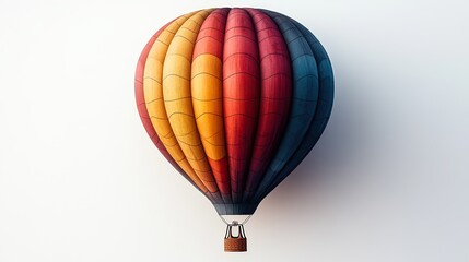 Fototapeta premium vibrant hot air balloon isolated on transparent background png for creative design projects and travel themed visual content