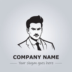 A Man logo company design illustration
