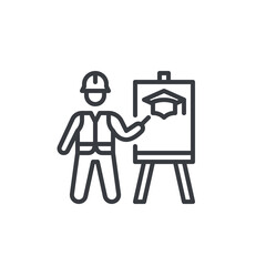 Safety Training line icon