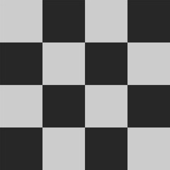 Gray and black seamless checkered grid pattern. Square, block, tile, rectangle and quadrant shape in Memphis style. Geometric vector design for wallpapers. Modern, hipster, and minimal aesthetics