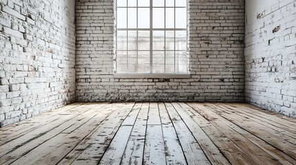 white bricks wall and wood floor empty room with floor empty room with wall and floor