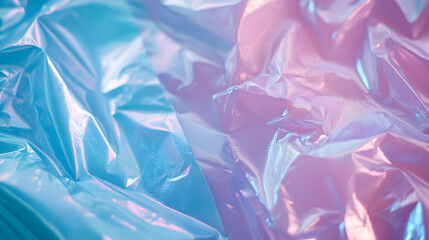 Fototapeta premium Abstract iridescent folds of fabric creating a mesmerizing play of light and shadow design