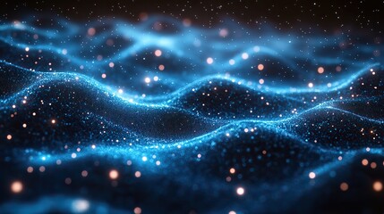 Obraz premium wireframe background with plexus effect futuristic vector illustration abstract blue background with stars abstract background with lights