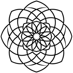 Endless Circle Mandala Line Art Vector