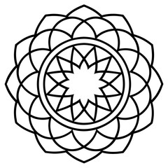 Fototapeta premium Endless Circle Mandala Line Art Vector