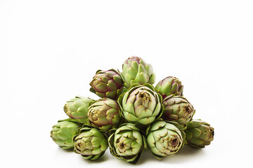 Obraz premium 白い背景にアーティチョーク