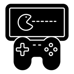 Creative design icon of bubble eating game