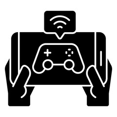 A flat design, icon of play mobile game