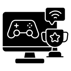 Premium download icon of computer game