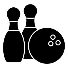 Skittles with ball showcasing concept of bowling game