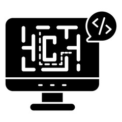 Trendy design icon of labyrinth computer game