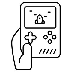 Brick game icon, editable vector