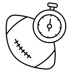 A beautiful design icon of rugby play time