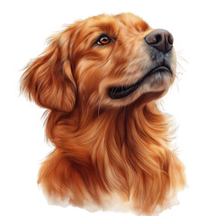 A dog with a brown and white coat is staring at the camera