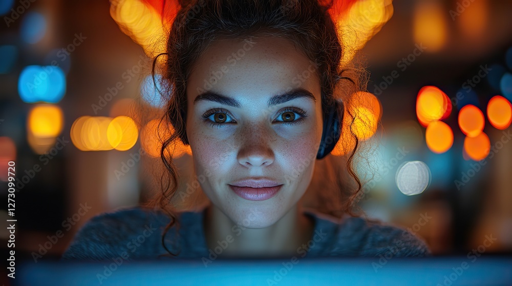Poster revolutionizing customer service integrating a seamless call center solution with crm for enhanced e