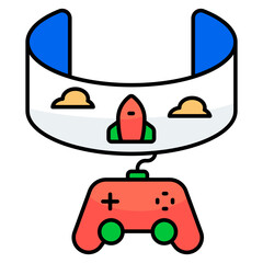A unique design icon of vr gaming