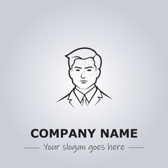 A Man logo company design illustration
