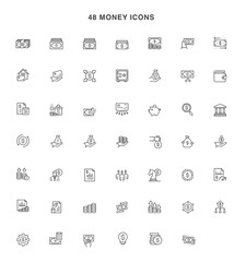 money icons symbol vector design