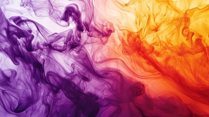 Obraz premium Abstract Swirling Colors: A Symphony of Purple and Orange Hues
