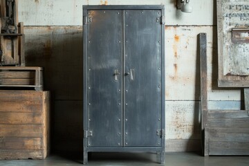 Industrial Style Metal Cabinet - Perfect for Any Home