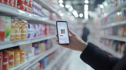 QR code scanning for redeeming a digital coupon. Featuring savings and convenience