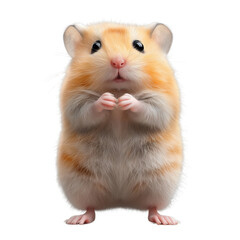 A cute hamster with a big nose and big eyes