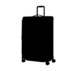suitcase, on a white background, black forces