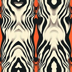 Layered Tiger Stripes Dynamic Overlapping Seamless Pattern Design for Fashion and Interiors