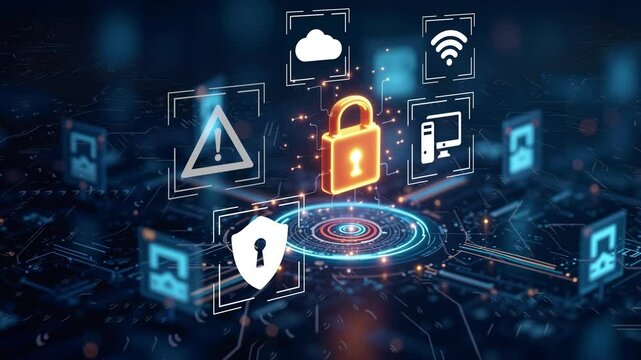 Hacker attack. Security breach, system hacked, internet cyber attack alert with red broken padlock, cybersecurity.
