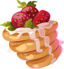 Strawberry Pancake Dessert