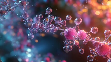 Obraz premium Mesmerizing Visualization of Transparent H2O Molecules in Ballet Formation