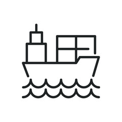 Shipping thin line icons. Editable stroke and Perfect pixel on transparent background 