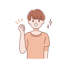 Happy Person Celebrating Success With Fisted Hand