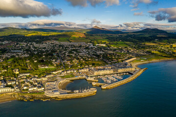 Aerial View Over Greystones Marina, County Wicklow, Ireland 