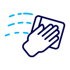 Cleaning cloth Outline Color icon