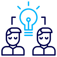Collaborate idea Outline Color icon