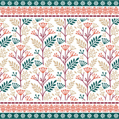 digital print on demand artwork with arabic ornament and floral pattern for bedding
