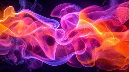 Obraz premium Abstract Colorful Swirls: A Symphony of Light and Energy